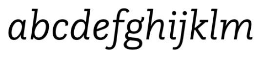 Questa Slab Light Italic Font LOWERCASE
