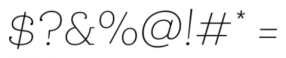 Queulat Alt Thin Italic Font OTHER CHARS
