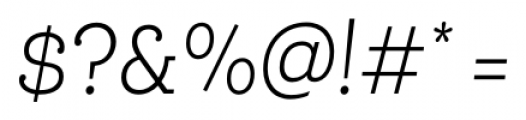 Queulat Condensed Alt Light Italic Font OTHER CHARS