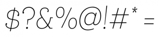 Queulat Condensed Alt Thin Italic Font OTHER CHARS