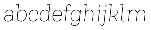 Queulat Condensed Alt Thin Italic Font LOWERCASE
