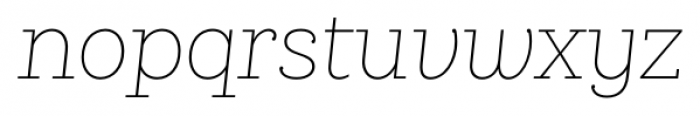 Queulat Condensed Alt Thin Italic Font LOWERCASE