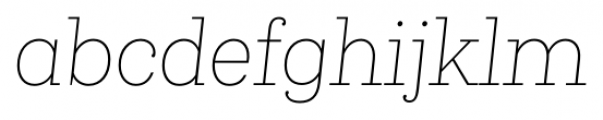 Queulat Condensed Thin Italic Font LOWERCASE