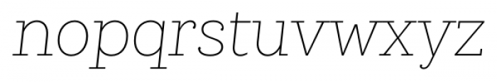 Queulat Condensed Thin Italic Font LOWERCASE