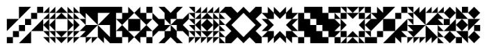 Quilt Patterns Three Font LOWERCASE