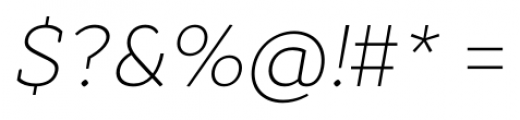 Quiza Pro Extra Light Italic Font OTHER CHARS
