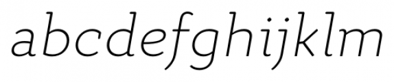 Quiza Pro Extra Light Italic Font LOWERCASE