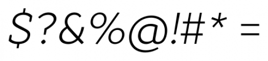 Quiza Pro Light Italic Font OTHER CHARS