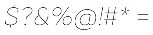 Quiza Pro Thin Italic Font OTHER CHARS