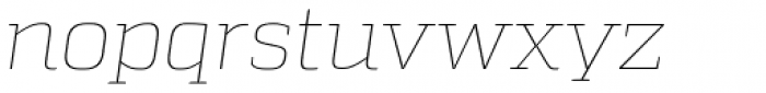 Quadon Thin Italic Font LOWERCASE