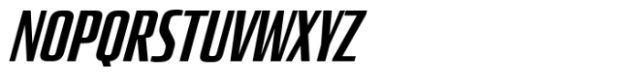 Quadro Compressed Bold Slanted Font UPPERCASE
