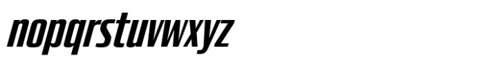 Quadro Compressed Bold Slanted Font LOWERCASE
