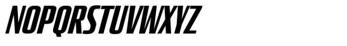 Quadro Compressed Extra Bold Slanted Font UPPERCASE