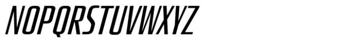 Quadro Compressed Medium Slanted Font UPPERCASE