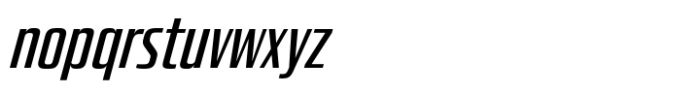 Quadro Compressed Medium Slanted Font LOWERCASE