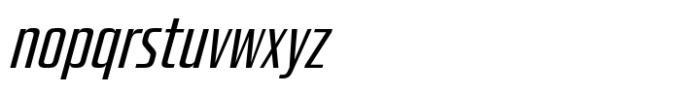 Quadro Compressed Regular Slanted Font LOWERCASE