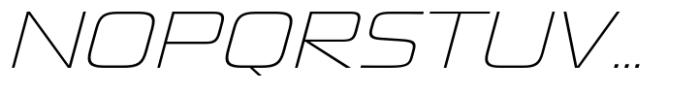 Quadro Moderate Thin Slanted Font UPPERCASE