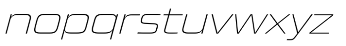 Quadro Moderate Thin Slanted Font LOWERCASE