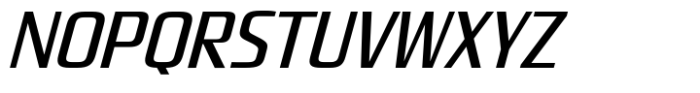 Quadro Narrow Medium Slanted Font UPPERCASE