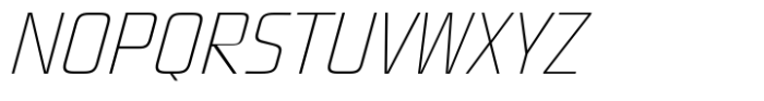 Quadro Narrow Thin Slanted Font UPPERCASE