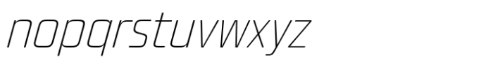 Quadro Narrow Thin Slanted Font LOWERCASE