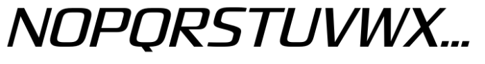 Quadro Normal Medium Slanted Font UPPERCASE