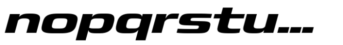 Quadro Wide Extra Bold Slanted Font LOWERCASE