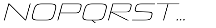 Quadro Wide Thin Slanted Font UPPERCASE
