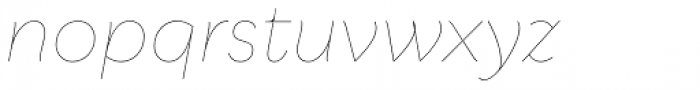 Qualion Hairline Italic Font LOWERCASE