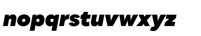 Qualion Neue Black Oblique Font LOWERCASE