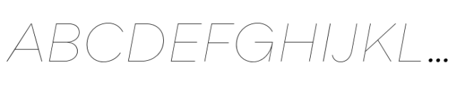 Qualion Neue Hairline Oblique Font UPPERCASE