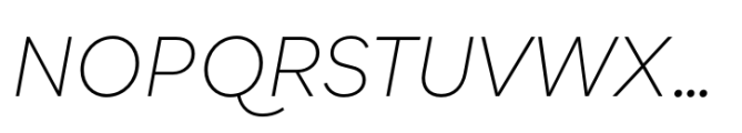 Qualion Neue Light Italic Font UPPERCASE