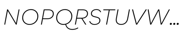 Qualion Neue Light Oblique Font UPPERCASE
