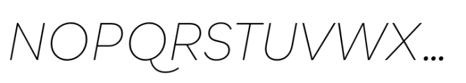 Qualion Neue Thin Italic Font UPPERCASE