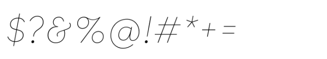 Qualion Neue Ultra Thin Italic Font OTHER CHARS