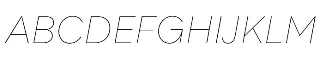 Qualion Neue Ultra Thin Italic Font UPPERCASE