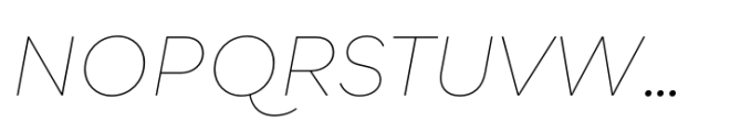 Qualion Neue Ultra Thin Oblique Font UPPERCASE
