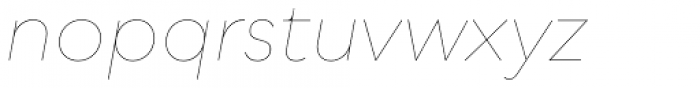 Qualion Oblique Hairline Font LOWERCASE