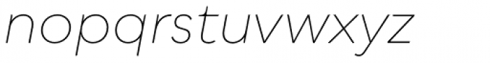 Qualion Oblique Thin Font LOWERCASE