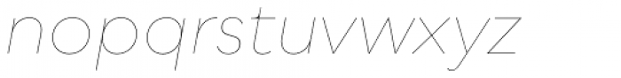 Qualion Round Hairline Italic Font LOWERCASE
