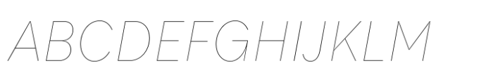 Qualion Text Hairline Italic Font UPPERCASE