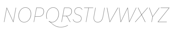 Qualion Text Hairline Italic Font UPPERCASE