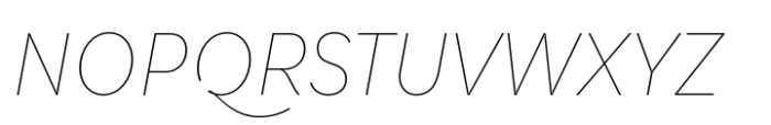 Qualion Text Ultra Thin Italic Font UPPERCASE