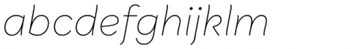 Qualion Thin Italic Font LOWERCASE