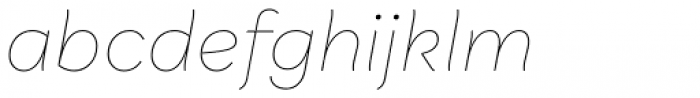 Qualion Ultra Thin Italic Font LOWERCASE