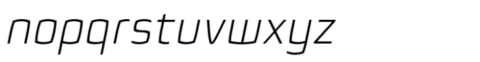 Quam Extra Light Italic Font LOWERCASE