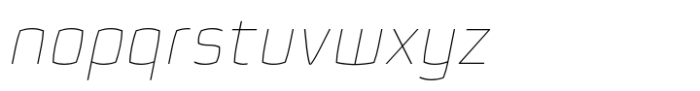 Quam Hairline Italic Font LOWERCASE