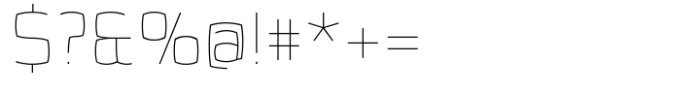 Quam Hairline Font OTHER CHARS
