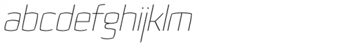 Quam Thin Italic Font LOWERCASE