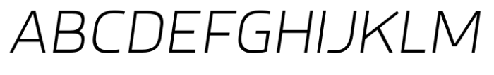 Quan Geometric ExtraLight Italic Font UPPERCASE